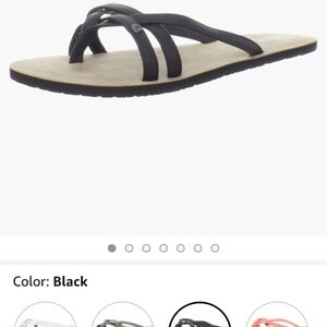 Volcom women's lookout sandal black, size 6